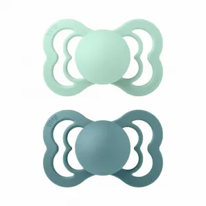 BIBS Supreme symetrické cumlíky z prírodného kaučuku 2ks – veľkosť 1 - Nordic Mint / Island Sea