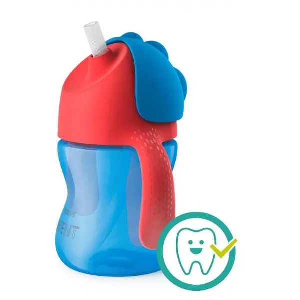 Philips Avent Hrnček so slamkou 200 ml modrý SCF78200