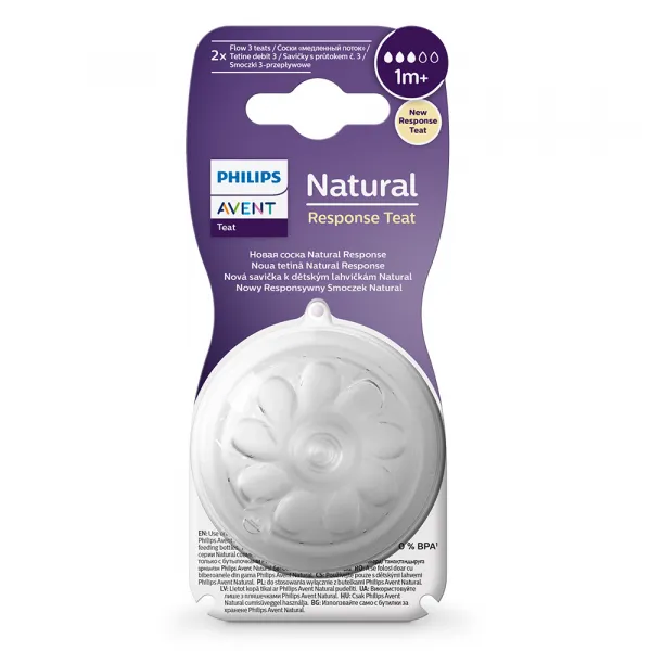 Avent Natural Response Cumlík na fľašu 6m 2 ks