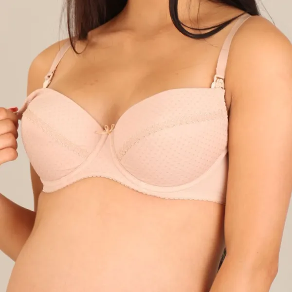 Polovystužená dojčiaca podprsenka New Baby Eva 80D béžová 80D