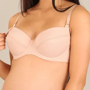 Polovystužená dojčiaca podprsenka New Baby Eva 80D béžová 80D