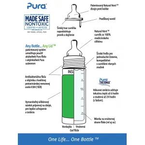 Pura termo fľaša s cumlíkom 260ml Moss