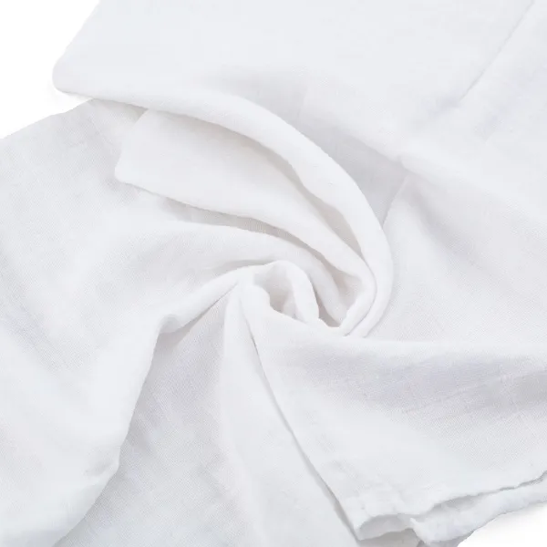 PETITE&MARS - Sada plienok bambusová mušelínová 3ks Moussy Total White, 68 x 68 cm