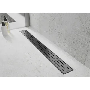 Odtokový žľab nízky MEXEN FLAT BLACK 80 cm - vzor G01