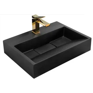 REA GOYA 60x37 BLACK pultové umývadlo