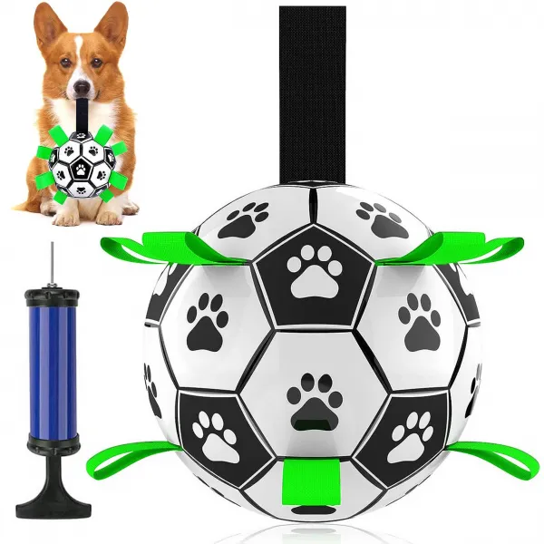 Futbalová lopta Ronald pre psov s držadlami
