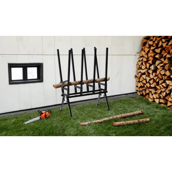 Kinekus Stojan na rezanie dreva 81x37x103 cm čierny