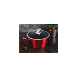Hrniec Berlingerhaus s mramorovým povrchom a pokrievkou 20 cm Burgundy Metallic Line BH-1256
