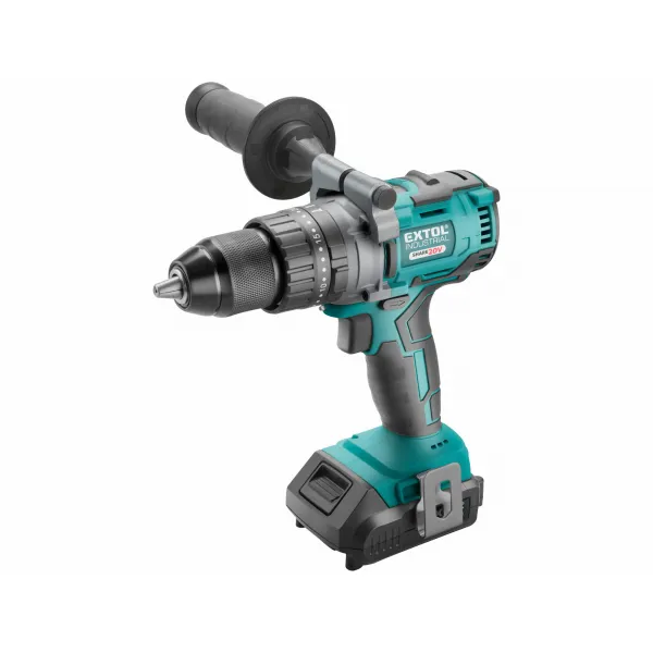 EXTOL INDUSTRIAL 8791800 Vŕtačka s príklepom akumulátorová Share20V, 1x 2Ah Li-ion, 65Nm, kufor