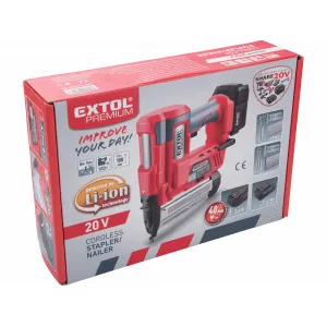 EXTOL PREMIUM 8891860 Klincovačka / sponkovačka aku Share20V, 1x akumulátor 2Ah Li-ion