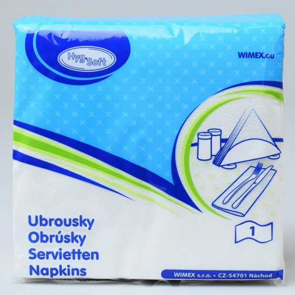 WIMEX - Obrúsky 1-vrstvé 33 x 33 cm biele (70 ks)