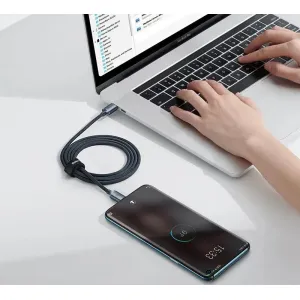 Baseus Crystal Shine Series USB-C / USB-C 100W nabíjací / dátový kábel 1,2 m, čierny