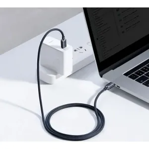 Baseus Crystal Shine Series USB-C / USB-C 100W nabíjací / dátový kábel 1,2 m, čierny