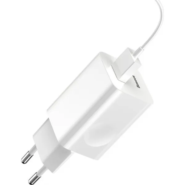 Nabíjacia rýchlonabíjačka Baseus, USB, QC 3.0, 24 W (biela) 015905