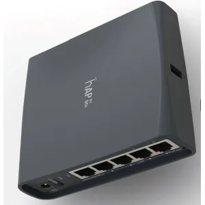 MikroTik hAP ac lite (tower), 650MHz CPU, 64MB RAM, 5xLAN, 2.4+5GHz (802.11b/g/n/ac), vrátane. L4