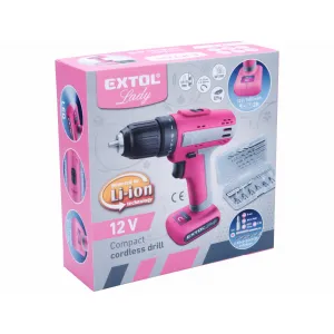 EXTOL LADY 402402 Vŕtačka akumulátorová,12V Li-ion, 1x1500mAh