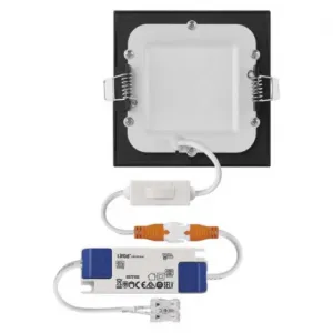 EMOS Lighting LED vstavané svietidlo NEXXO, štvorec, čierne, 7W, CCT