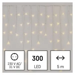 EMOS Lighting LED vianoč. cencúle, 5 m, vonkajšie aj vnútorné, teplá biela, ovládač, programy, časovač