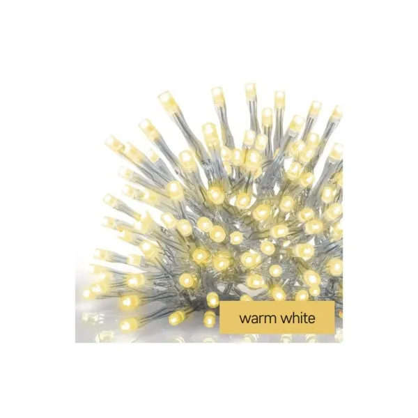 EMOS Lighting LED vianoč. cencúle, 5 m, vonkajšie aj vnútorné, teplá biela, ovládač, programy, časovač