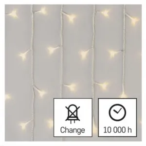 EMOS Lighting LED vianoč. cencúle, 5 m, vonkajšie aj vnútorné, teplá biela, ovládač, programy, časovač