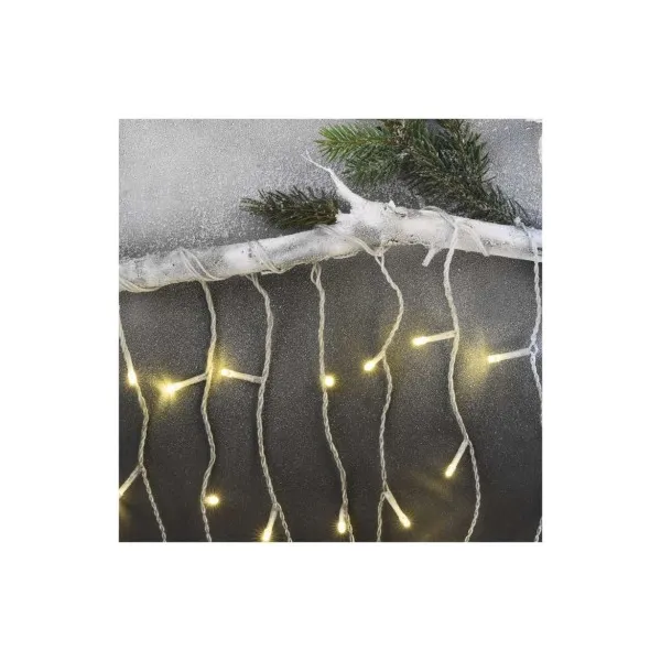EMOS Lighting LED vianoč. cencúle, 5 m, vonkajšie aj vnútorné, teplá biela, ovládač, programy, časovač