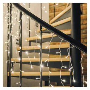 EMOS Lighting LED vianoč. cencúle, 5 m, vonkajšie aj vnútorné, teplá biela, ovládač, programy, časovač