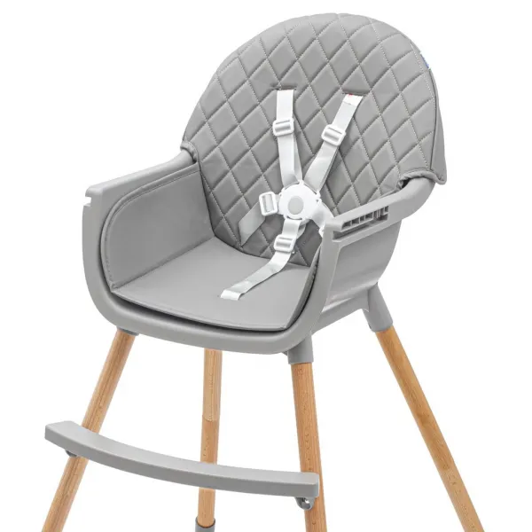 Jedálenská stolička Baby Mix Freja Wooden Farba: Sivá