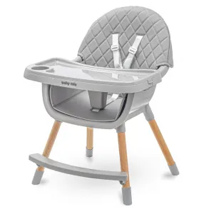 Jedálenská stolička Baby Mix Freja Wooden Farba: Sivá