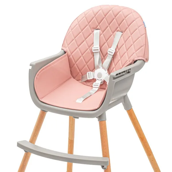 Jedálenská stolička Baby Mix Freja Wooden Farba: Ružová