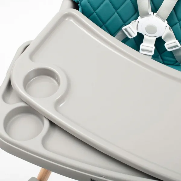 Jedálenská stolička Baby Mix Freja Wooden Farba: Zelená