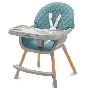 Jedálenská stolička Baby Mix Freja Wooden Farba: Zelená