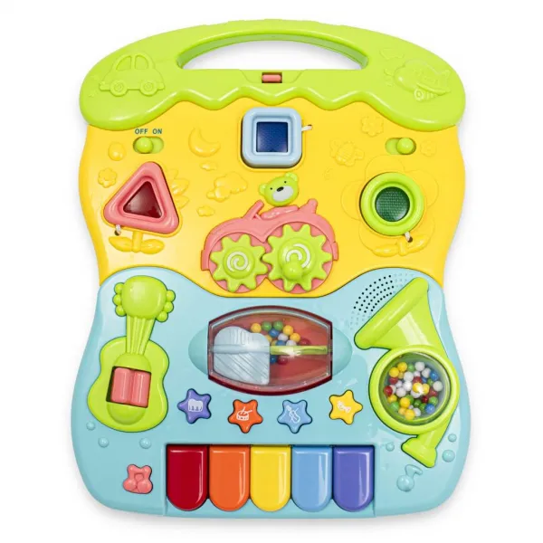 Detské hrajúce edukačné chodítko Baby Mix modré
