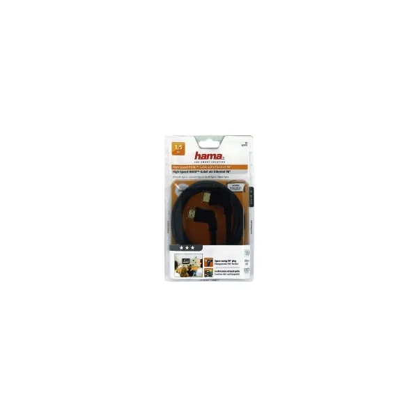 Hama HDMI kábel vidlica-vidlica, kolmé konektory, pozlátený, 3*, 1,5 m 85444290