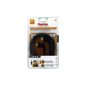 Hama HDMI kábel vidlica-vidlica, kolmé konektory, pozlátený, 3*, 1,5 m 85444290
