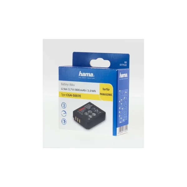 Hama fotoakumulátor typ Panasonic CGA-S007E, Li-Ion 3,7 V/800 mAh 85076000