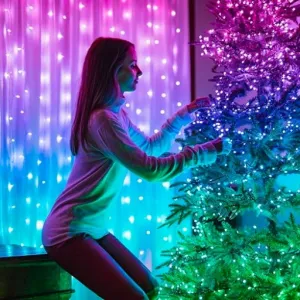 Twinkly - Strings Multicolor RGB 400 Led / 8cm space / BT / WiFi / IP44 TWITWS400STP-BEU