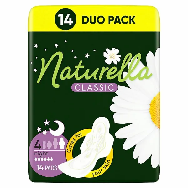 Naturella Classic Night Veľkosť 4 Vložky S Krídelkami, 14 ks