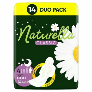 Naturella Classic Night Veľkosť 4 Vložky S Krídelkami, 14 ks