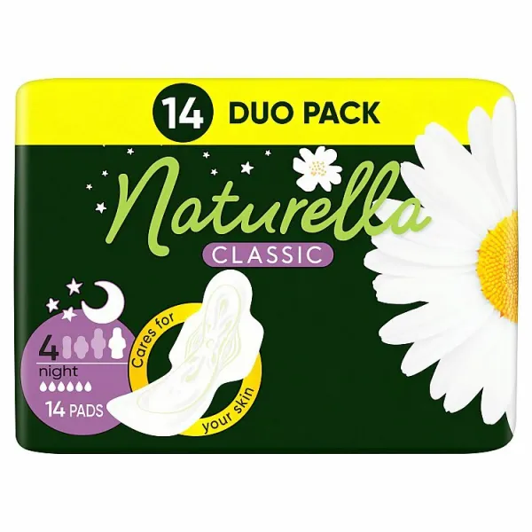 Naturella Classic Night Veľkosť 4 Vložky S Krídelkami, 14 ks