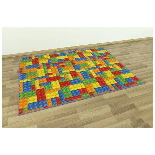 Detský koberec kocky lego viacfarebný