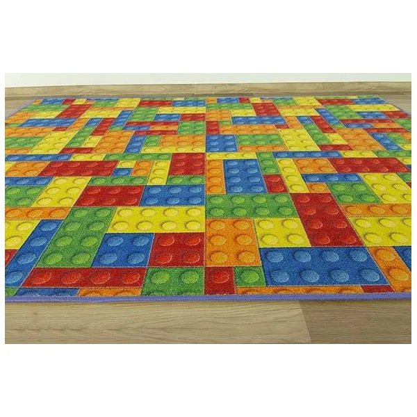 Detský koberec kocky lego viacfarebný
