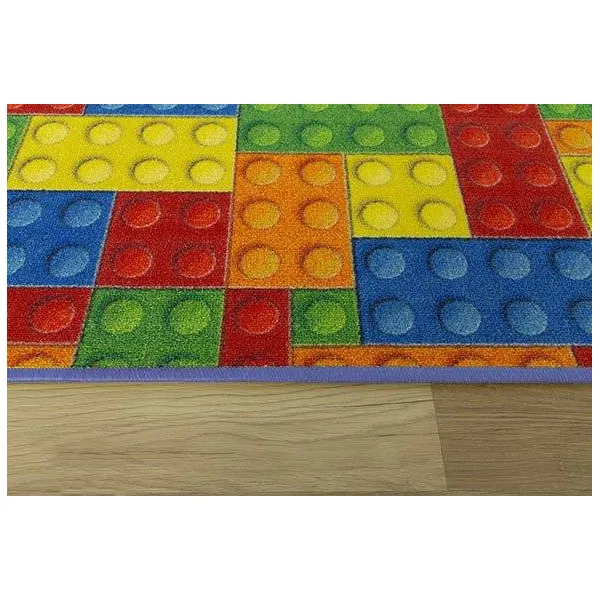 Detský koberec kocky lego viacfarebný