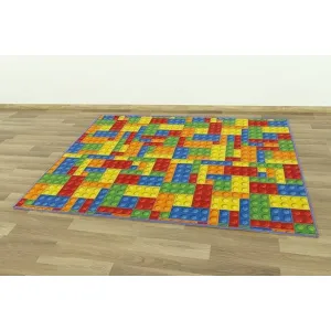 Detský koberec kocky lego viacfarebný