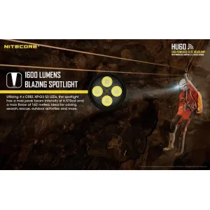 NITECORE HU60, LED čelovka 1600 lumenov