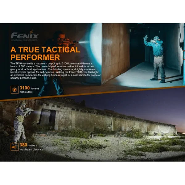 FENIX TK16 V2.0, LED svietidlo 3100 lumenov