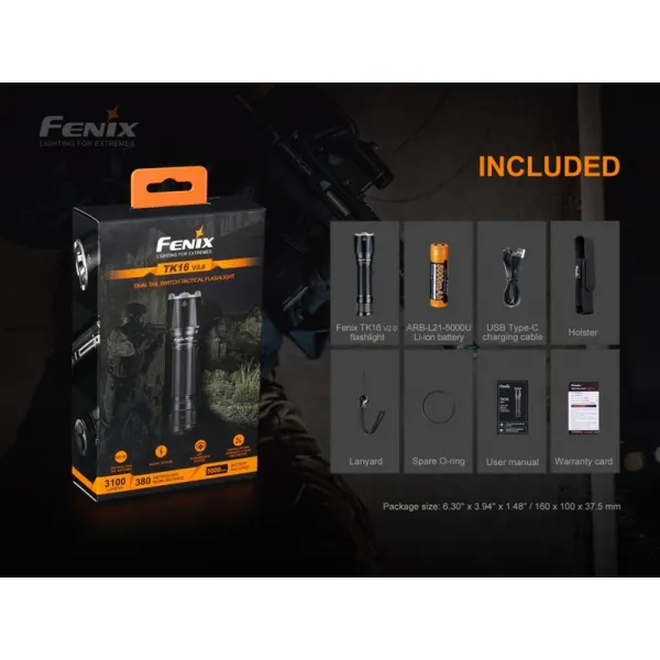 FENIX TK16 V2.0, LED svietidlo 3100 lumenov