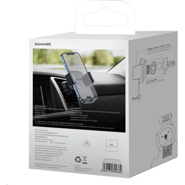 Držiak do auta Baseus Easy Control Clamp (do mriežky ventilácie) čierny
