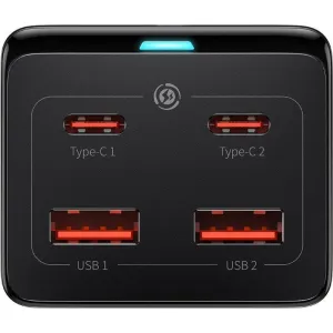 Nástenná nabíjačka / predlžovací kábel Baseus GaN3 Pro 2x USB + 2xUSB-C + AC, 100W (čierna) 038288