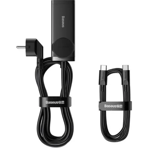 Nástenná nabíjačka / predlžovací kábel Baseus GaN3 Pro 2x USB + 2xUSB-C + AC, 100W (čierna) 038288