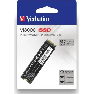VERBATIM SSD Vi3000 Internal PCIe NVMe M.2 SSD 512GB , W 2500/ R 3300 MB/s